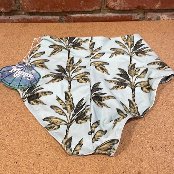 Show Me Your Mumu Mermaid Baby Blue Hi Rise Bikini Bottoms size XS NWT - Picture 3 of 5